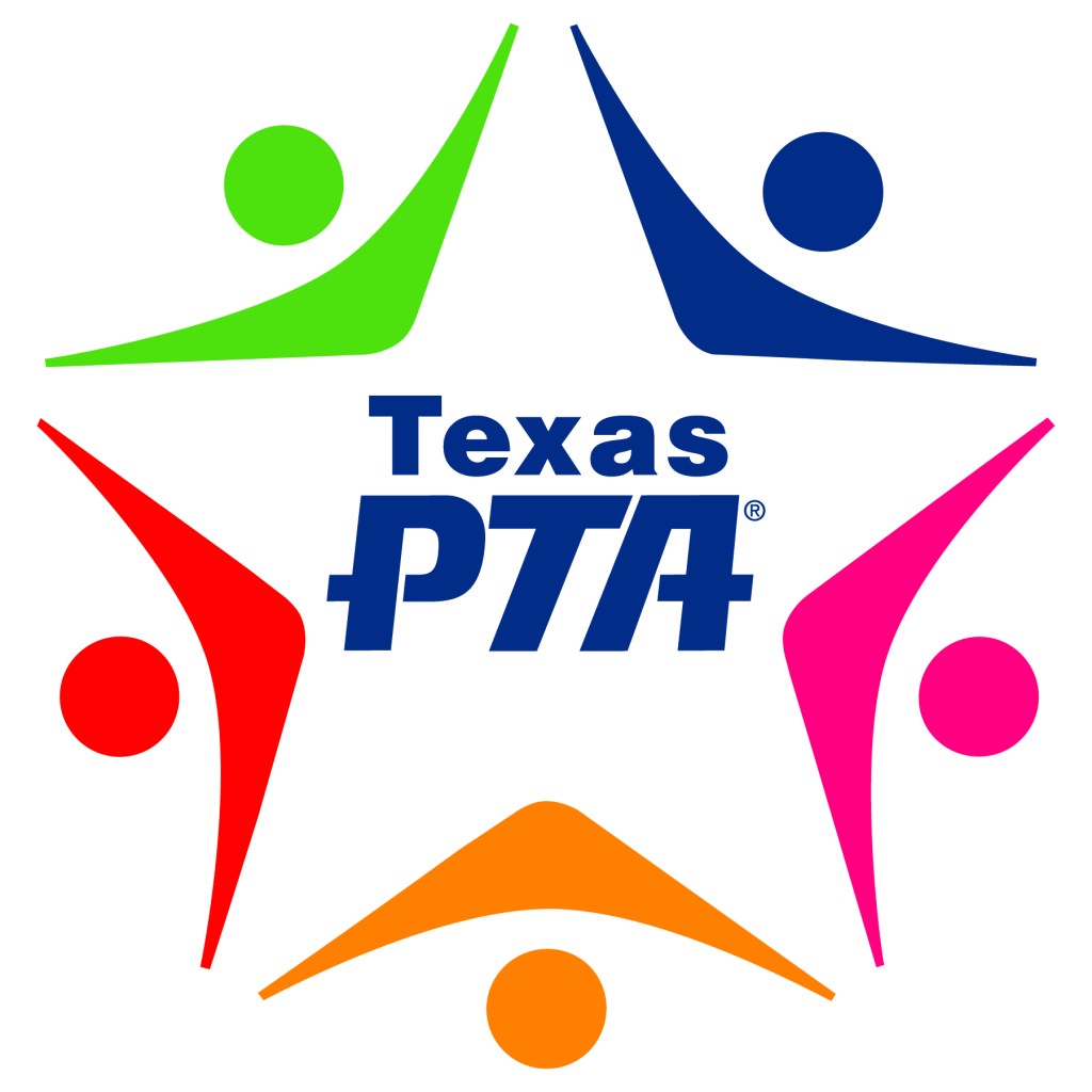 Multi-colored Texas PTA brand logo